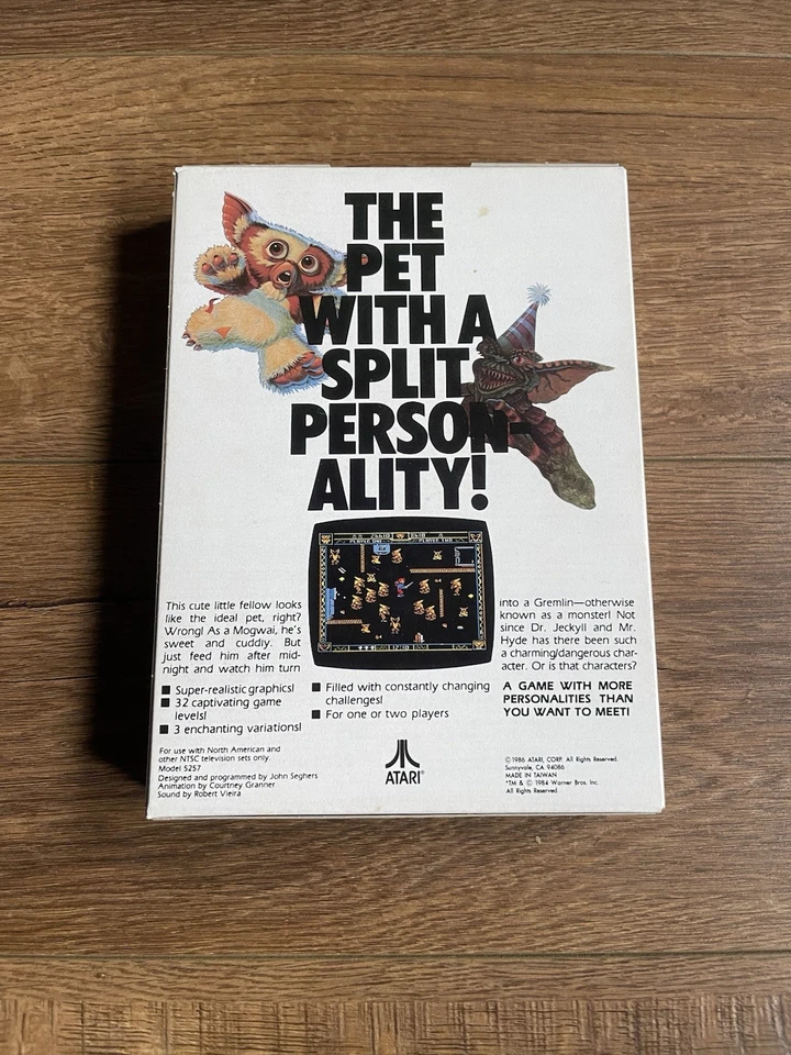 New 1986 Atari 5200 Gremlins Movie Factory Sealed Video Game - Image 2 of 4