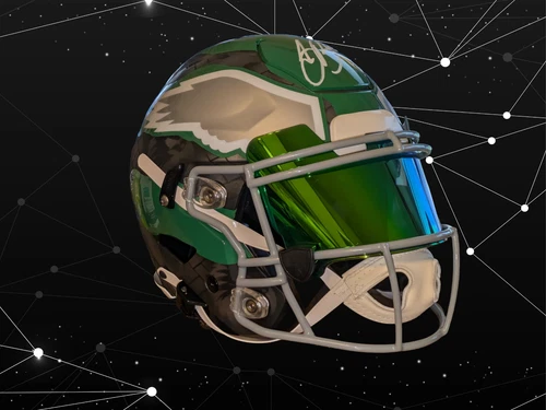 Saquon Barkley Signed Ultra Custom SpeedFlex Helmet Crown Auto Visor Eagles BAS