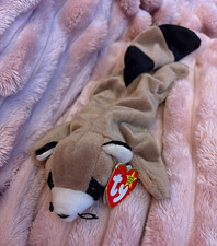 Ty Beanie Babies Ringo Raccoon Beanies Plush with Hang Tag Retired 1995