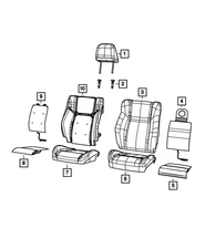 Genuine Mopar Seat Cushion Foam Right 68257070AA