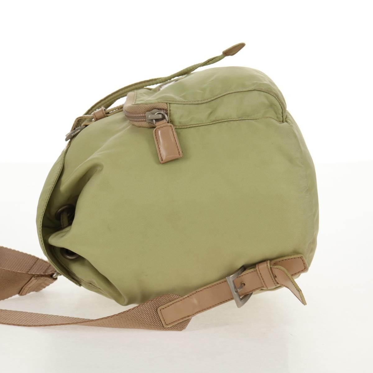 PRADA Backpack Nylon Beige Silver Auth 145849 | eBay display picture 3