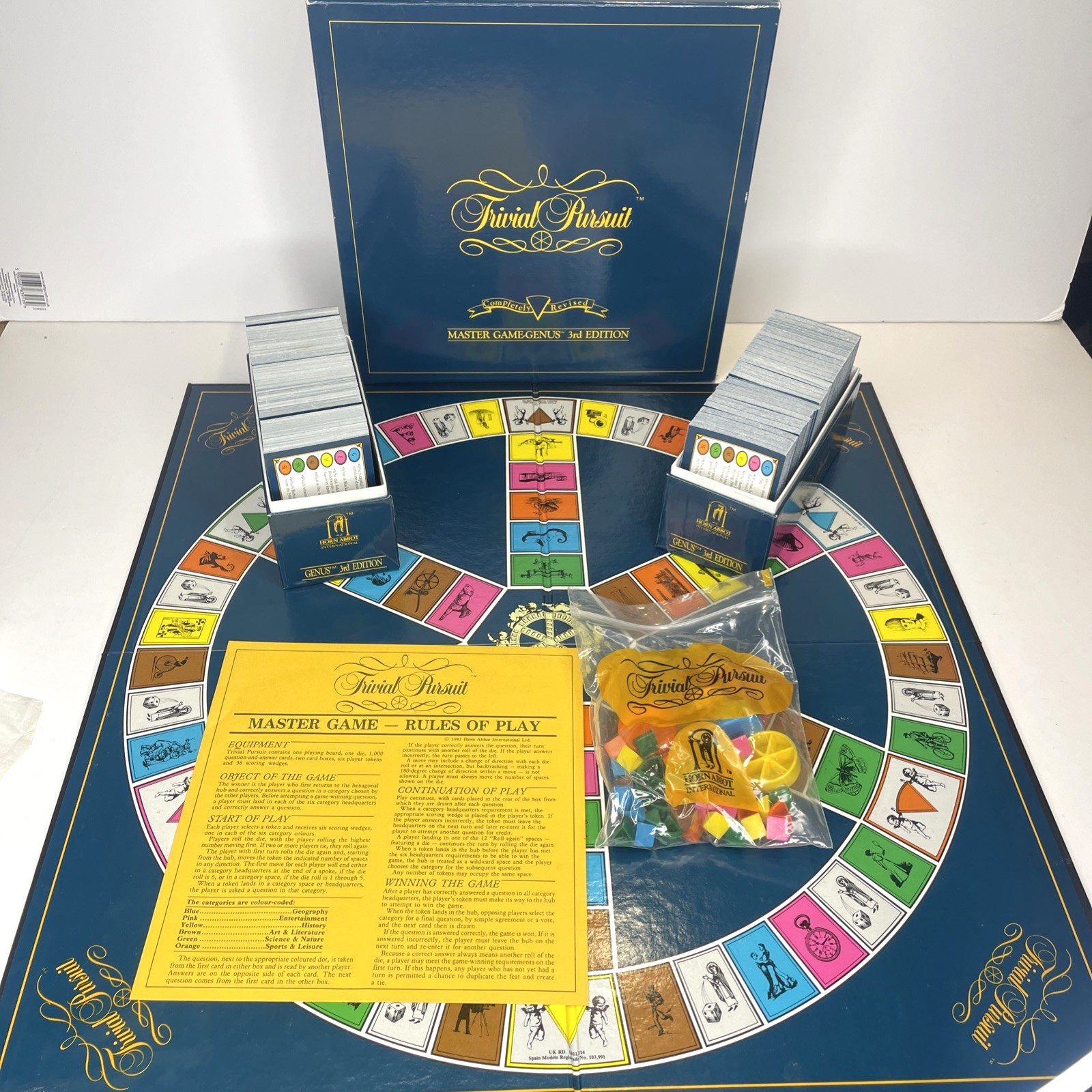 Trivial Pursuit Master Game Genus 3rd Edition Complete