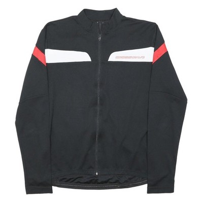 CROSSWAVE Herren schwarz & rot Langarm Zip Neck T-Shirt L Athletic Performance