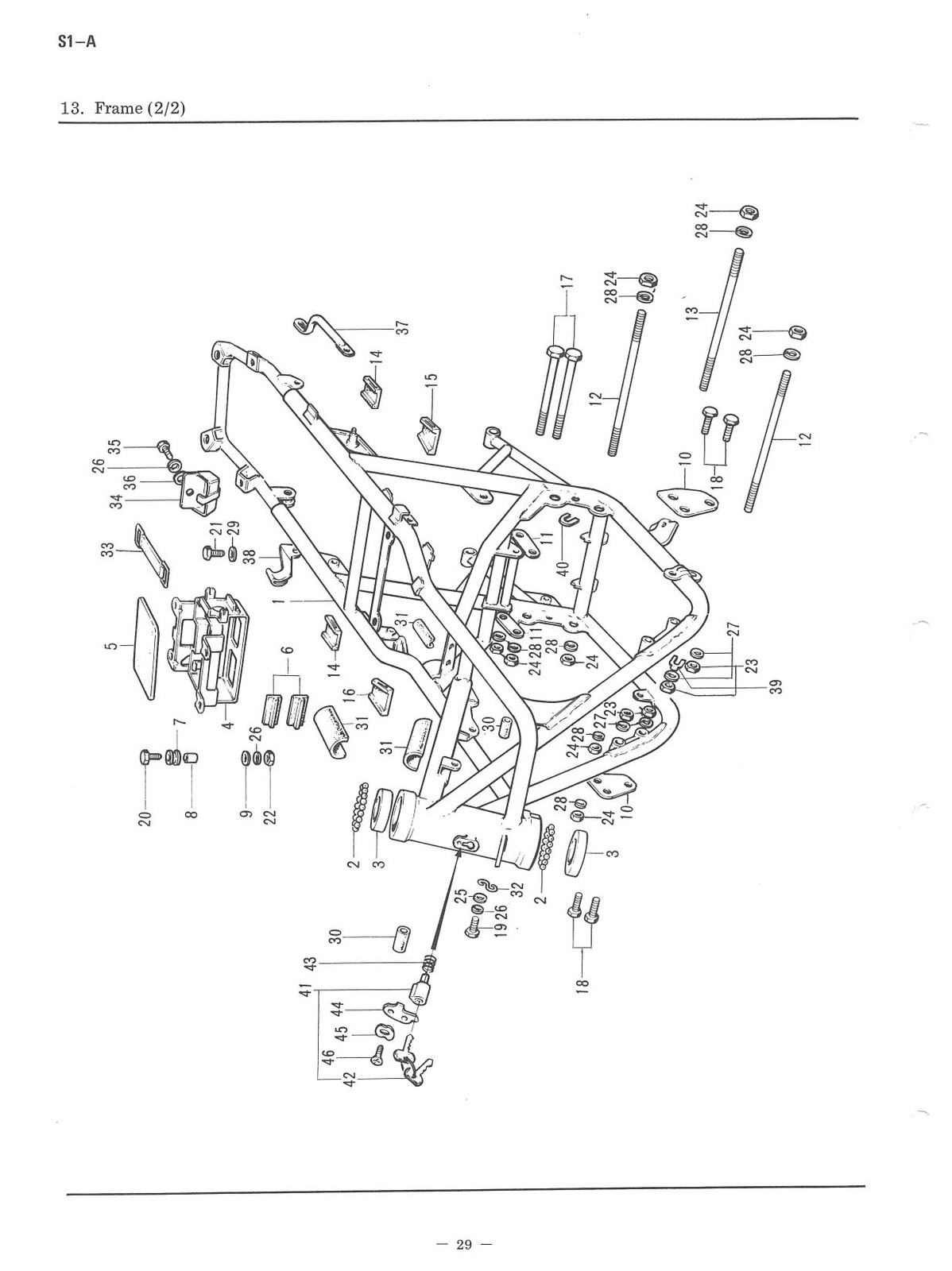 KAWASAKI Parts Manual S1 S1B S1B Mach I 1974 Replacement Spares