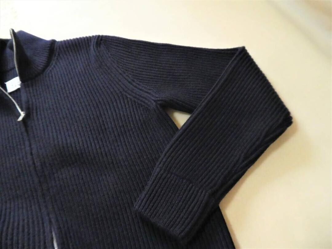 Maison Margiela Zip up Knit Jacket Wool Navy Blue Size S Maison Margiela Zip up Knit Jacket Wool Navy Blue Size S
