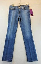 Joes Jeans Straight Leg Embroidered Pocket Blue Denim Jeans Womens 28 x 33