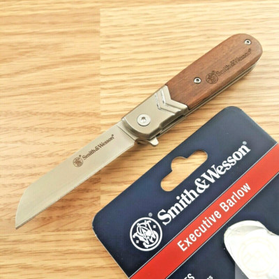 Smith & Wesson Assisted Folding Knife 2.75'' 8Cr13MoV Steel Blade Rosewood Handle