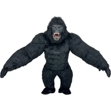 Furry Gorilla Mascot Inflatable Costume Suit Cosplay Party Dress Up w/Battery