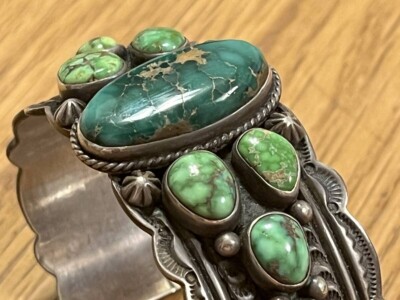 NAVAJO Darryl Becenti Turquoise Bangle Navajo Indian Jewelry JAPAN