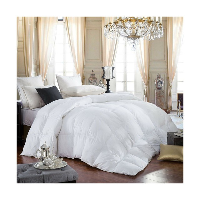 Luxurious Queen Size Siberian Goose Down Comforter 600 Thread