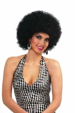 Forum Novelties Deluxe Unisex 70s Disco Black Afro Wig Halloween Costume 65430