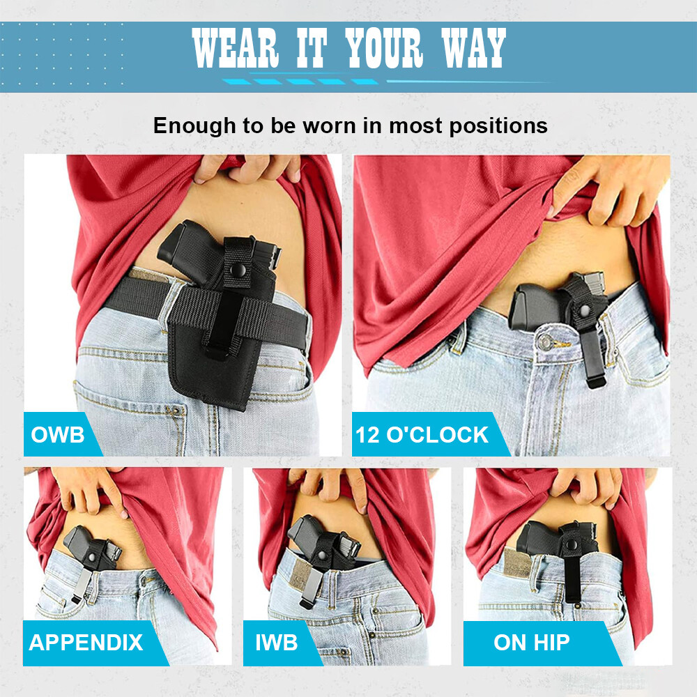 Universal Tactical Gun Holster with Mag Pouch Concealed Carry