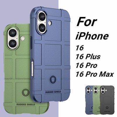 For iPhone 16 Case Shockproof Armor Rubber Protective Phone Back Cover