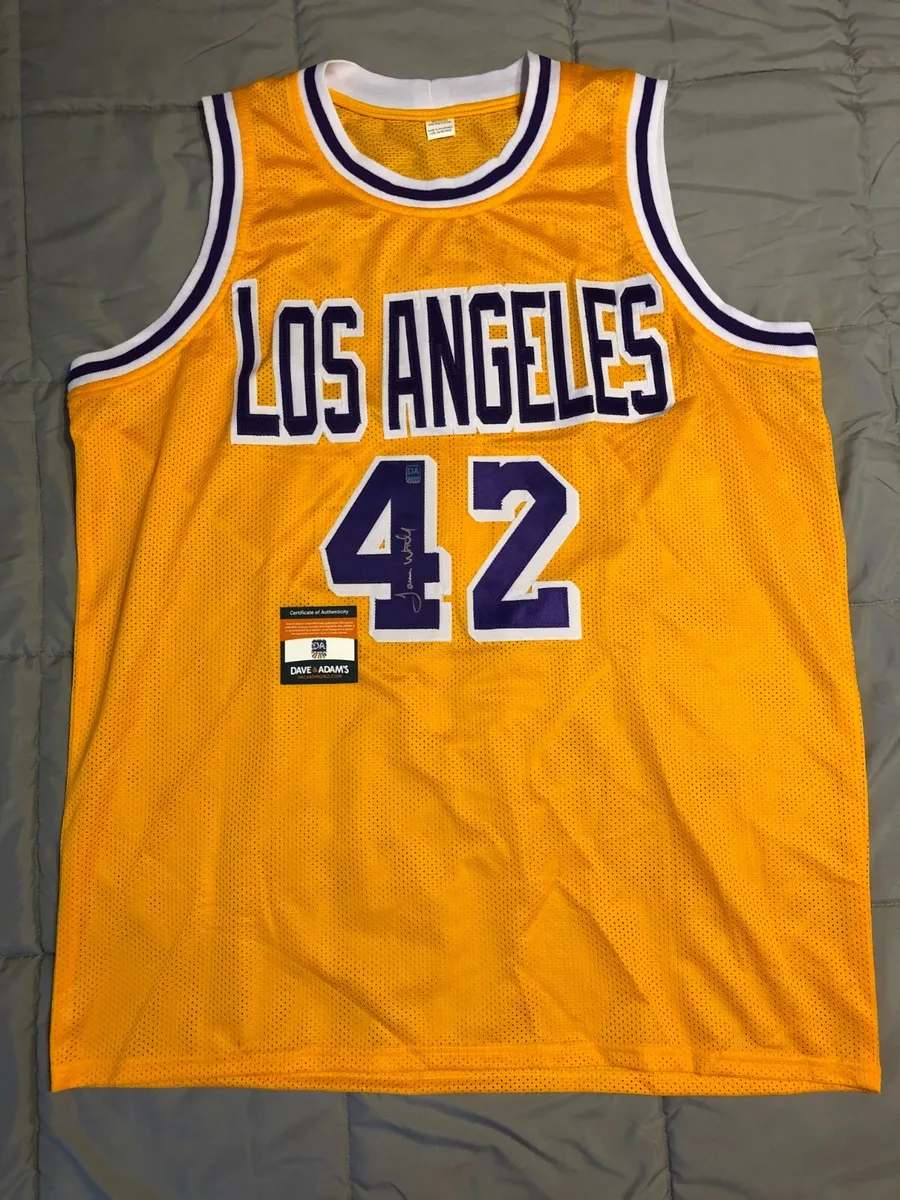 JAMES WORTHY Signed Autographed Los Angeles LAKERS Jersey DAVE and ADAMS COA