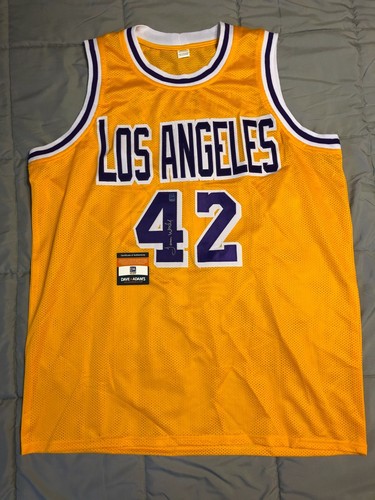 JAMES WORTHY Signed Autographed Los Angeles LAKERS Jersey DAVE and ADAMS COA - Picture 2 of 4