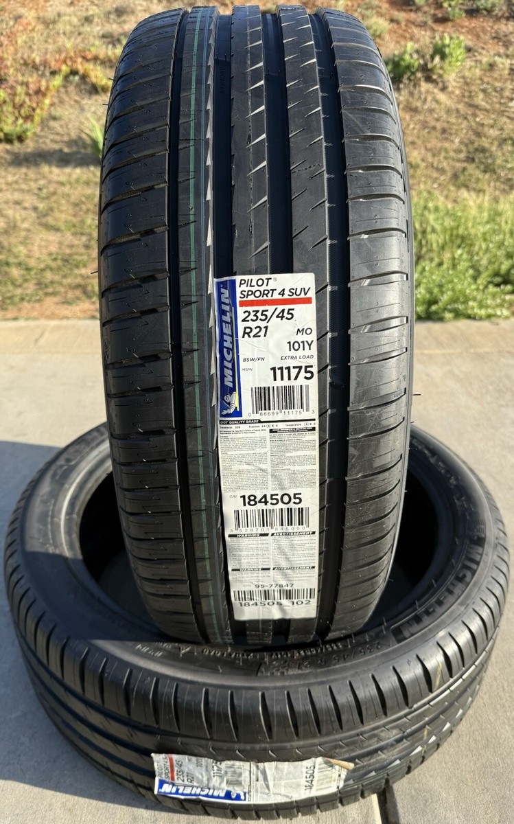Set of TWO BRAND NEW 235/45R21 101Y Michelin Pilot Sport 4 SUV