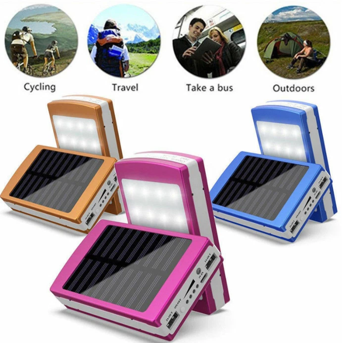 Banco de alimentación portátil USB doble cargador de batería externo de respaldo ultradelgado para teléfono Foto 2 de 4