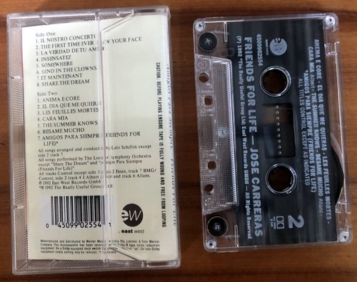 Jose Carreras - Amigos Para Siempre - Friends for Life (Cassette Tape, 1992) VGC - Picture 2 of 2