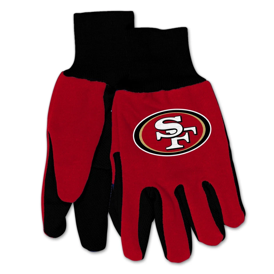 SPORTS TEAM UTILITY GLOVES PAIR: SAN FRANCISCO 49ERS - 6 PACK
