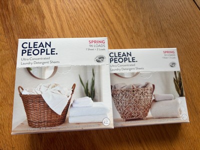 'Clean People' Ultra Concentrated Laundry Detergent Sheets (Fresh Scent 96 Pack)