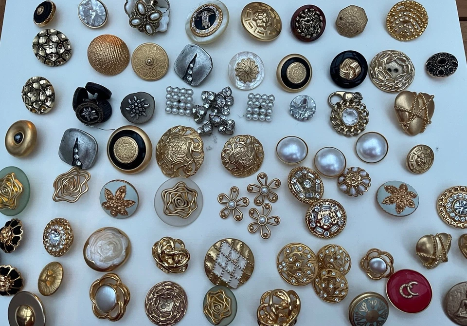 Knöpfe modisch / alle Größen / Bunt / Gold / Metall - Bild 3 von 4