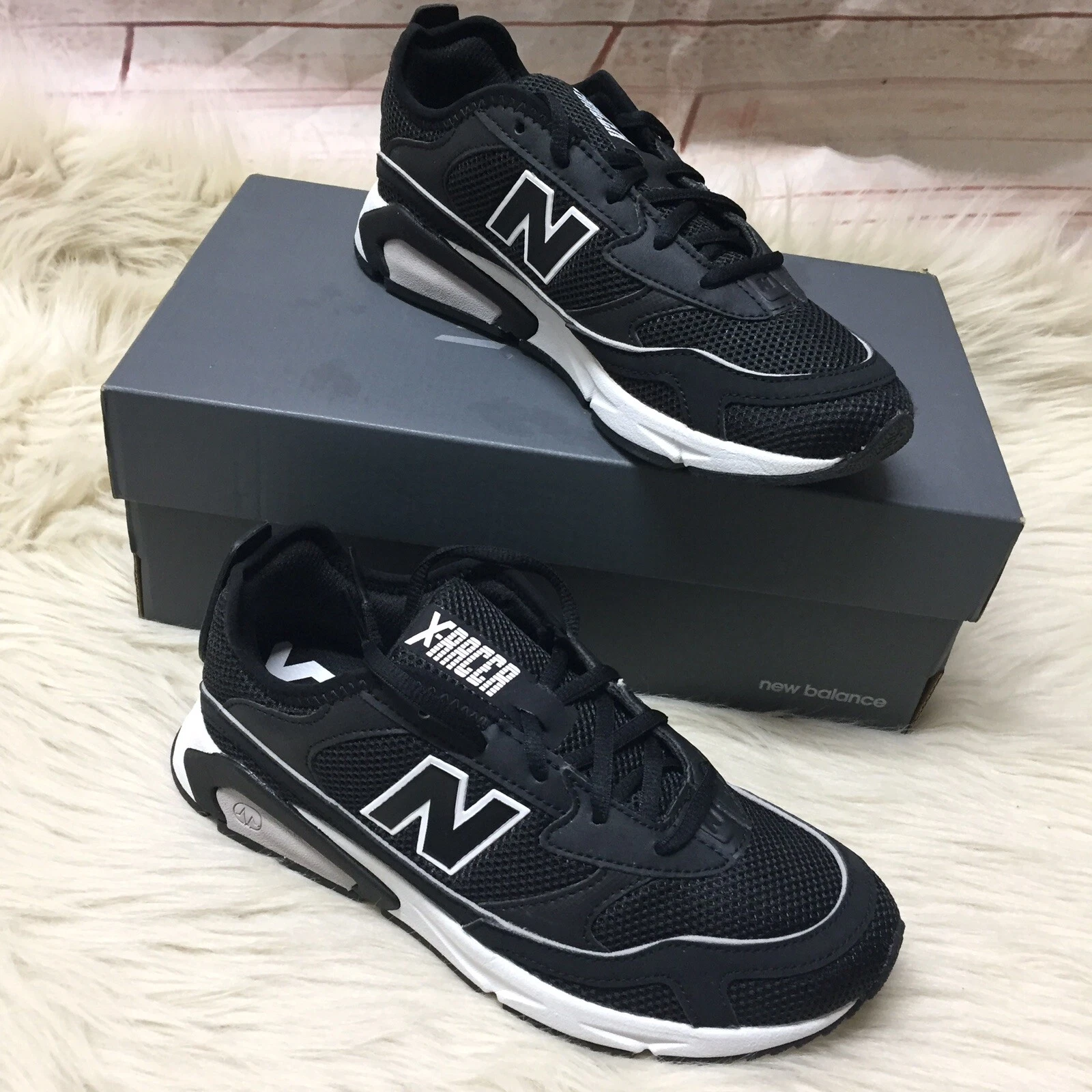 Sneaker da uomo New Balance X Racer V1 colore nero nuvola pioggia USA taglia 4 D MSXRCNI