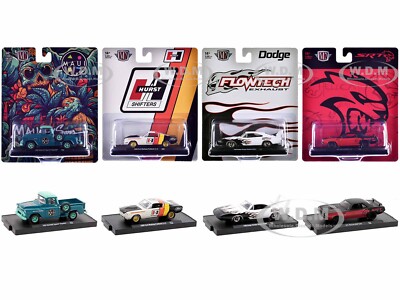 ''DRIVERS'' RELEASE 112, 4 PC SET 1/64 DIECAST MODEL CARS BY M2 MACHINES 11228-112