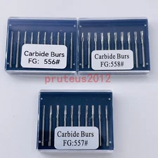 Dental Fissure Tungsten Steel Carbide Burs High Speed Handpiece FG 557/558 FDA