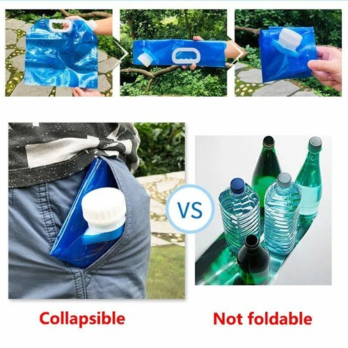 5L/10L Bolsa de agua potable Plegable Para De Agua Portátil Plegable Camping Excursiones