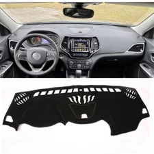 For Jeep Cherokee 2014-2022 black Dashboard Dash Mat DashMat Sun Cover Pad trim