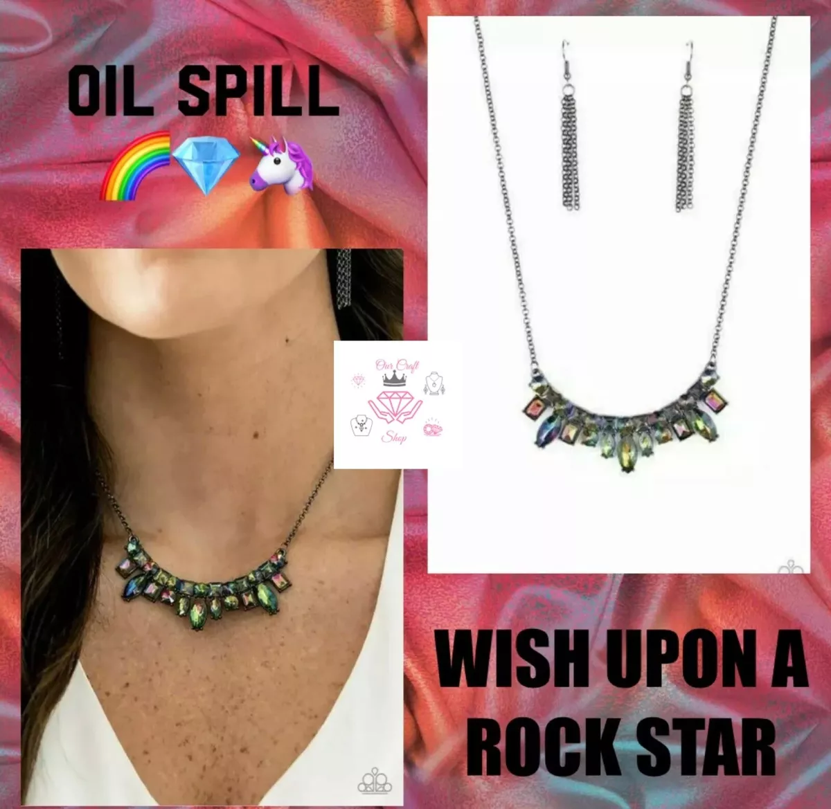 Wish upon a rock cheap star multi necklace
