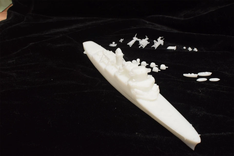  G-087 1/700 Francés Colbert Azul Marino Antiaéreo Crucero Blanco Resina Modelo Kit Foto 3 de 4