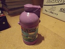 nascar las vegas speedway child purple water bottle with strap NEW