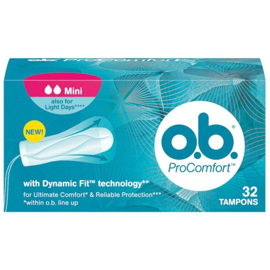 O.B Pro Comfort Tampons Mini Size 32 Pcs Dynamic Fit Technology