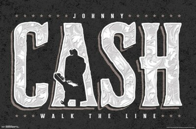 JOHNNY CASH - WALK THE LINE POSTER - 22x34 - MUSIC LOGO ...