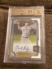 Brendan Rodgers 2015 bowman chrome auto autograph bgs 9.5 true gem +