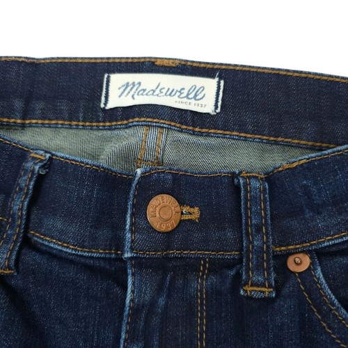 Madewell Jeans Skinny Raw Hem Mid Rise Womens Size 27 Stretch Dark Wash Denim - Picture 4 of 12