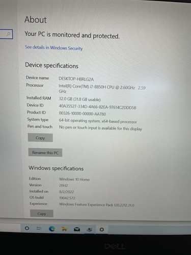 Dell precision 5530 i7 8850, 32GB ram, 512 mvme ssd, Nvidia Quadro P1000 - Afbeelding 6 van 6