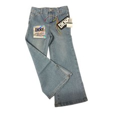 DKNY Kids Super Lightweight Denim Jeans Flare Leg Light Wash Size 4