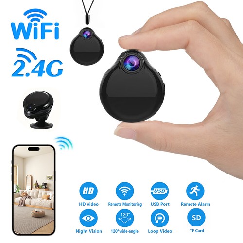 Small WIFI Camera Video Recorder HD 1080P Necklace Wearable Pendant Webcam Kit - Picture 3 of 22