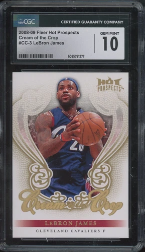 2008 Fleer Hot Prospects Cream Of The Crop #CC-3 Lebron James Gem Mint CGC 10