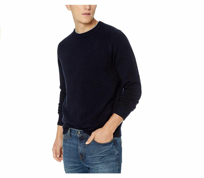 Lambswool Crewneck Sweater, Navy 