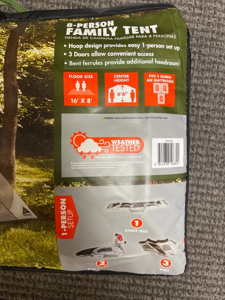 OZARK TRAIL OUTDOOR 8 PERSON TENT (J27001461) - Image 2 of 3