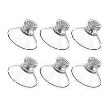 Heavy Duty Transparent Suction Cups for Hanging 6 Pack Waterproof and Reusable