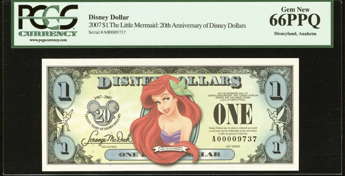 25+ Ariel Disney Dollars (1968-Now) for sale | Updated Oct 2026