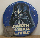 Star Wars 1977 Darth Vadar Lives Mistake Darth Vader Pin Fox Film Pinback Vtg — photo 3