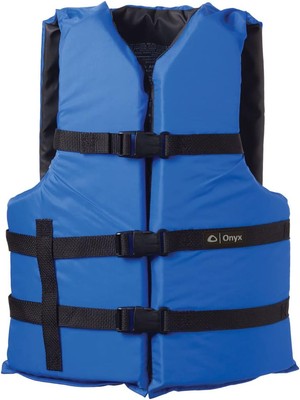 ONYX General Purpose Coast Guard Approved Boating Life Jacket Oversize, Blue 