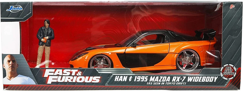 JADA TOYS - Widebody MAZDA RX-7 del 1995 con figura di Han Fast and Furious -... - Immagine 4 di 4
