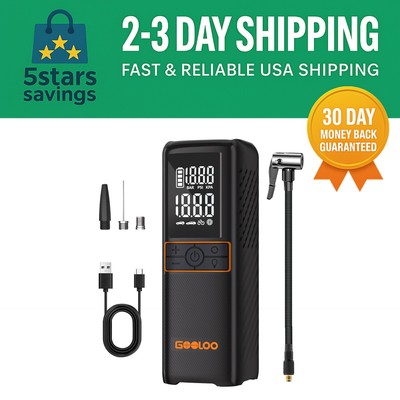 Rechargeable Portable Air Pump with Smart Modes and Large LED Display - 7500mAh