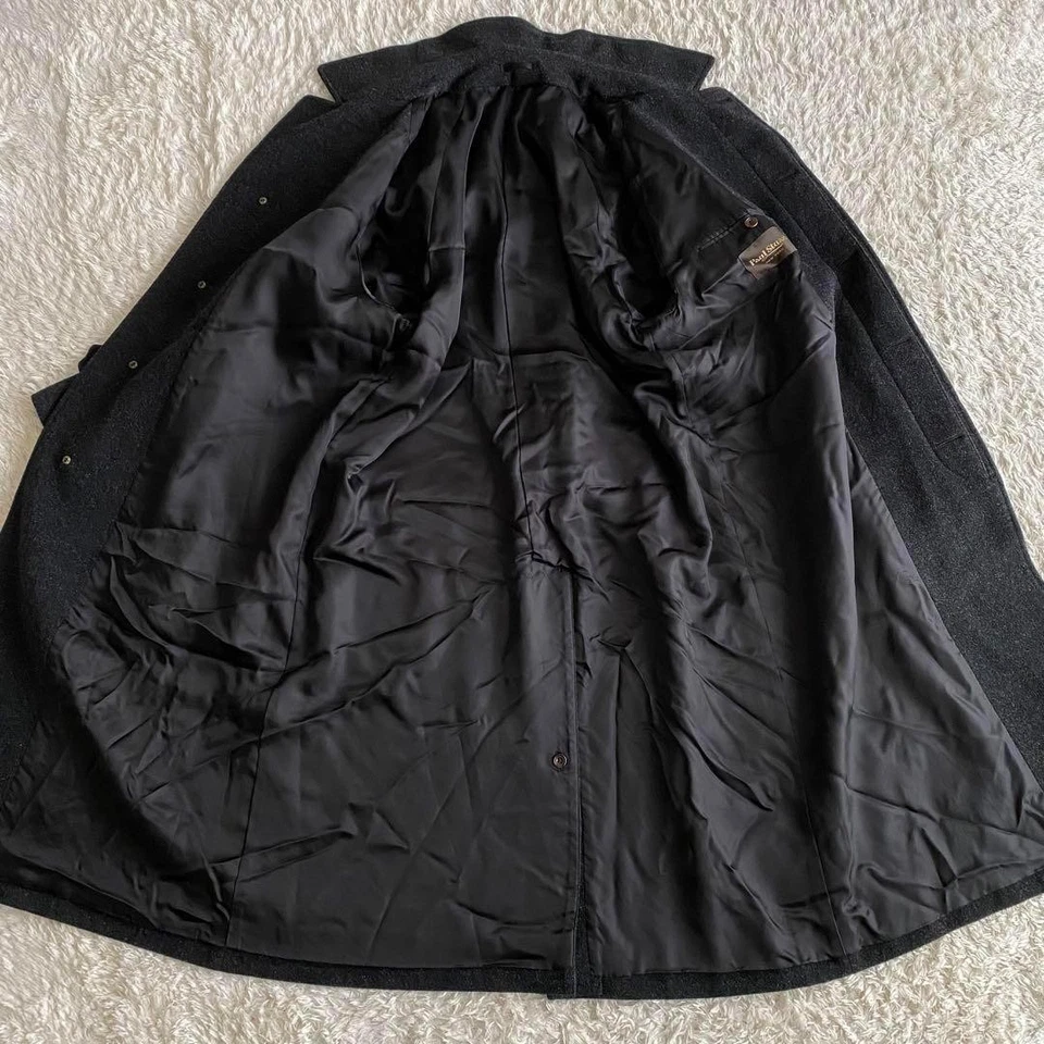 Abrigo Paul Stuart Cuello Acero Inoxidable Hombre Mezcla Alpaca Gris Talla 94 Usado Foto 4 de 4